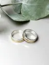 Alianzas Cinta Mitad Oro Mitad Plata