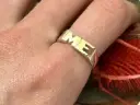 Anillo doble inical 15x5 p/o
