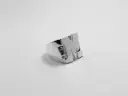 Anillo Inicial Letra Bastonada Plata 15x15