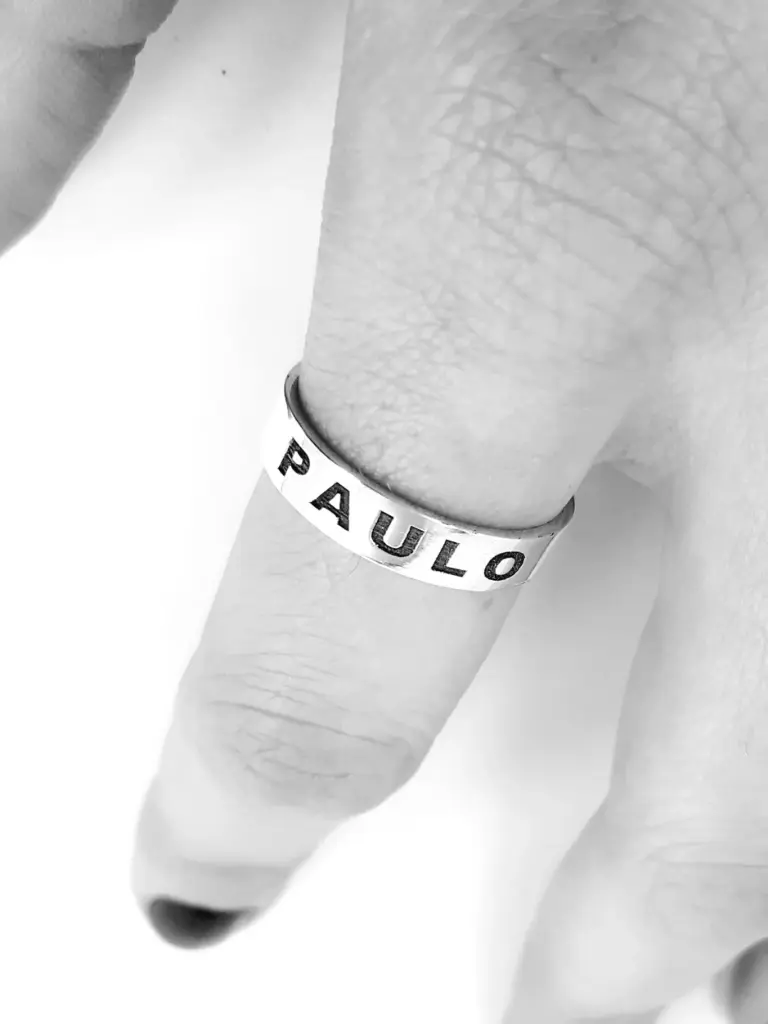 Anillo Cinta Familia Grabado X 1