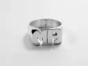 Anillo Iniciales Puntas Redondeadas p/o
