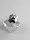 Anillo Cruz del Equilibrio Media con Bolita de Plata 