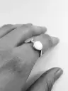 Anillo Cinta con 2 Circulos Chatos