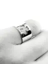 Anillo Cinta con Trebol Calado