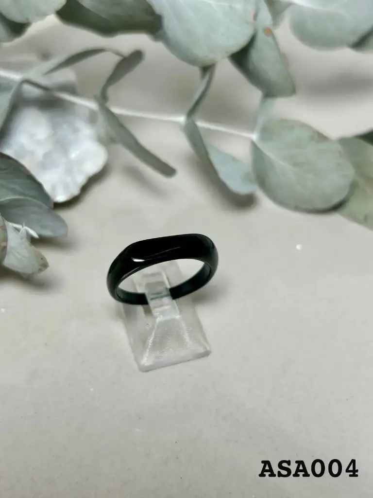 Anillo sello rectangular 5 mm acero negro