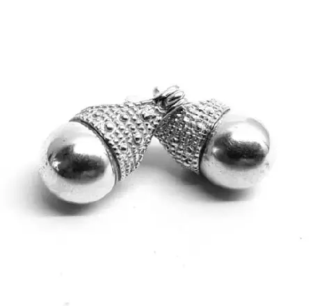 Aros Lady Di con Bolita de Plata