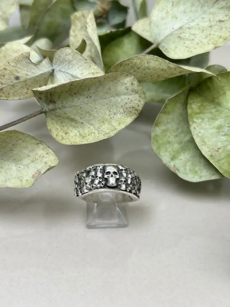 Anillo 1/2 sin fin calaveras