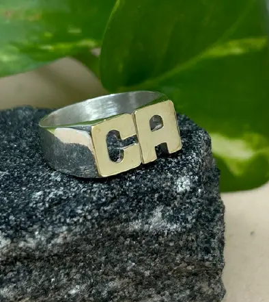 [AI.09] Anillo doble inicial 15x8 p/o