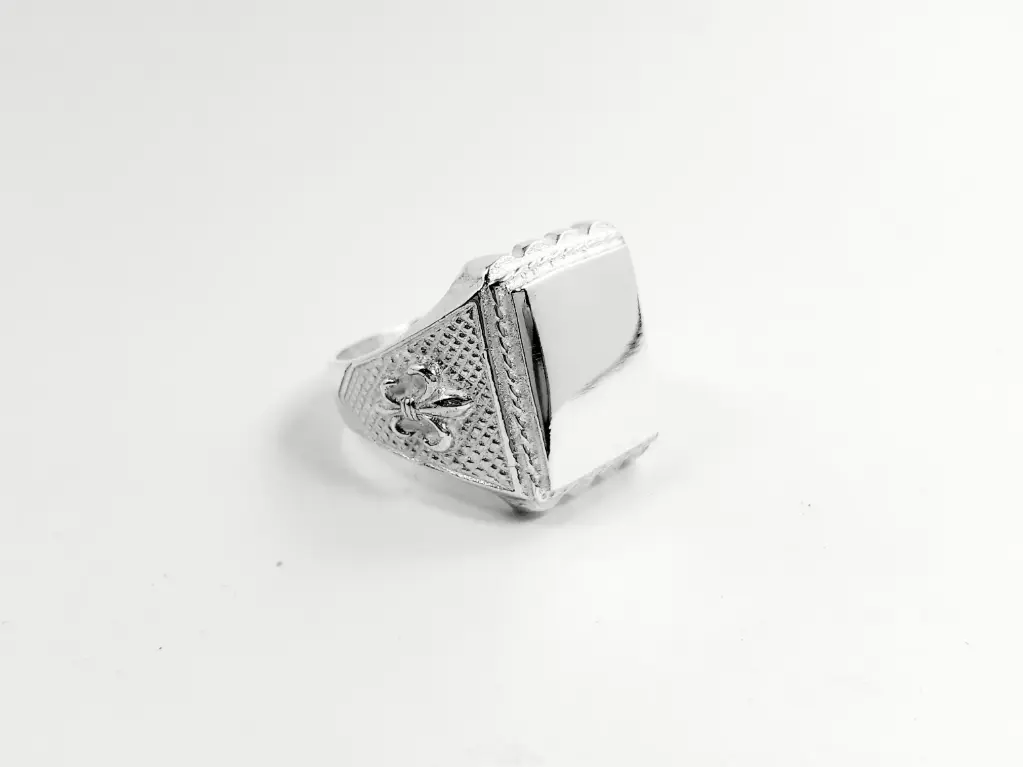 [ASH.0004] Sello Mesa Grande Cuadrada con Detalles y Flor de Lis en los Costados
