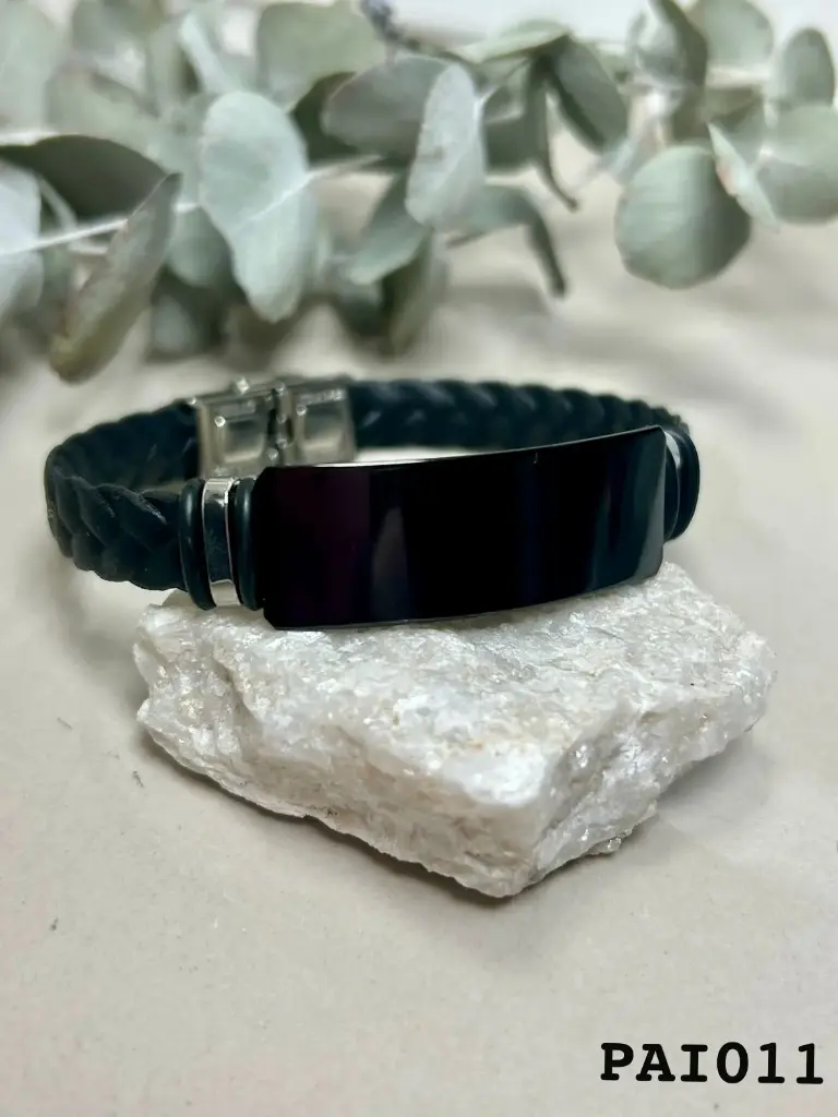 [PAI011] Pulsera identidad acero