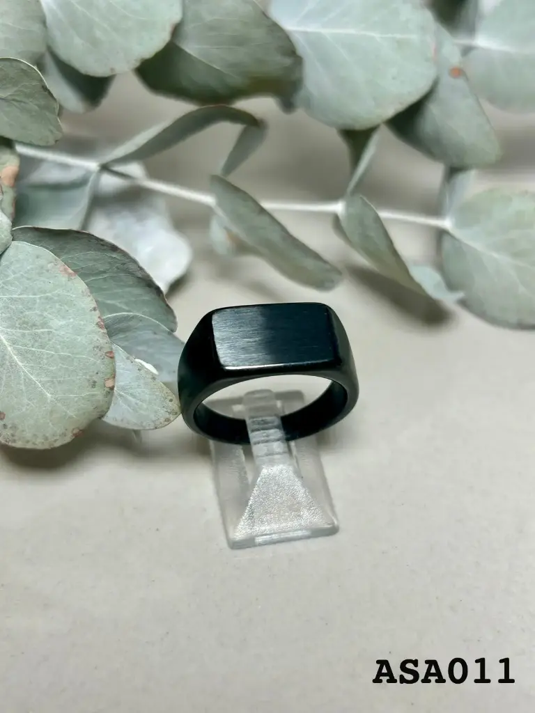 [ASA011] Anillo acero negro 