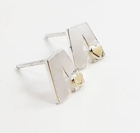 [AR.00002] Aros Iniciales con Corazón en Double