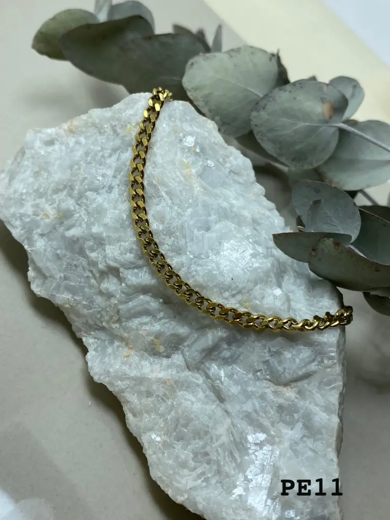 [PE11] Pulsera Groumet fina Dorada