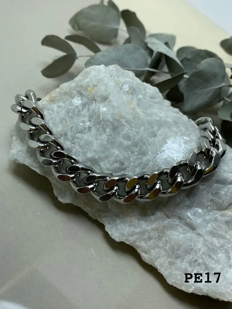 [PE17] Pulsera Acero groumet ancha