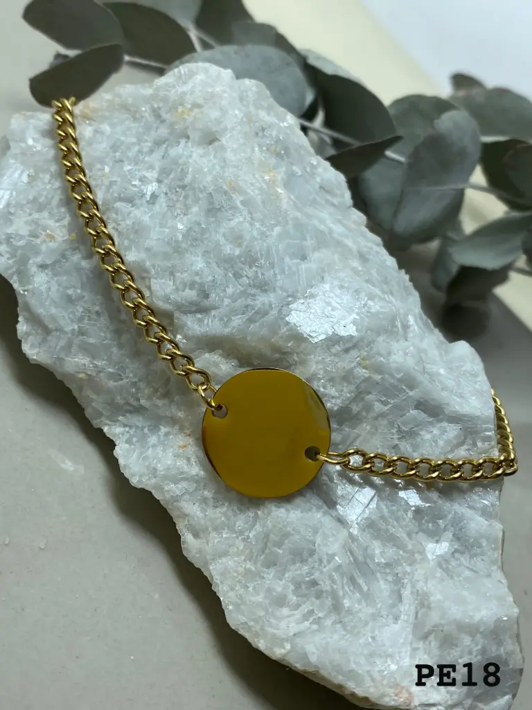 [PE18] Pulsera Acero goumet identidad dorada